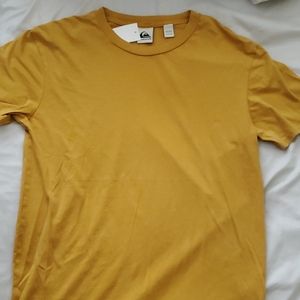 Quicksilver Gold Yellow Crew Neck Surf T Shirt